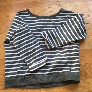 Striped cropped sweater